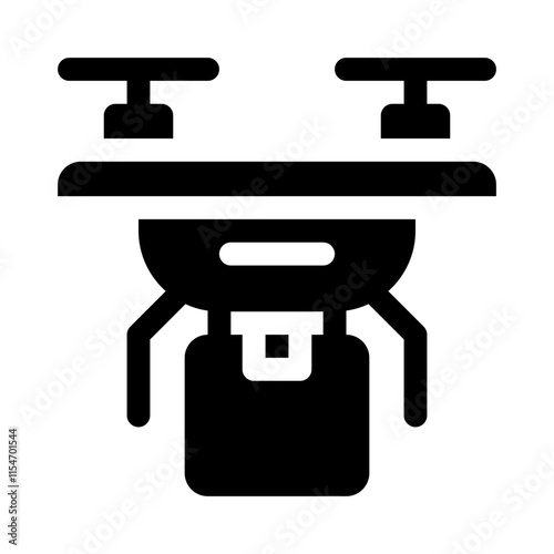 drone delivery glyph icon