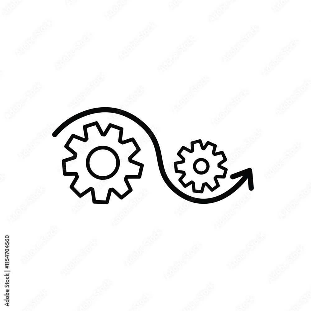 work gears engine outline style work gears engine outline style