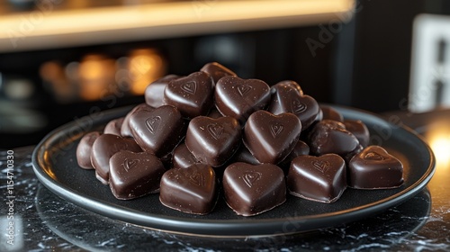 Aromatic Dark Chocolate Heart Candies photo