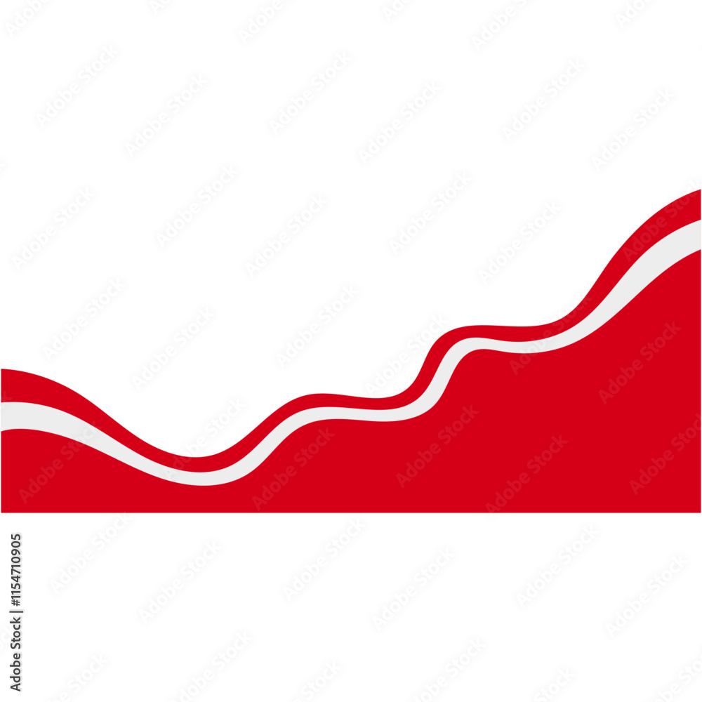Indonesian Ribbon Flag for Template Background. Vector Illustration in Abstract Design Indonesian Ribbon Flag for Template Background. Vector Illustration in Abstract Design