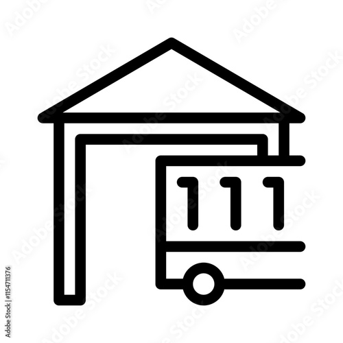 warehouse line icon