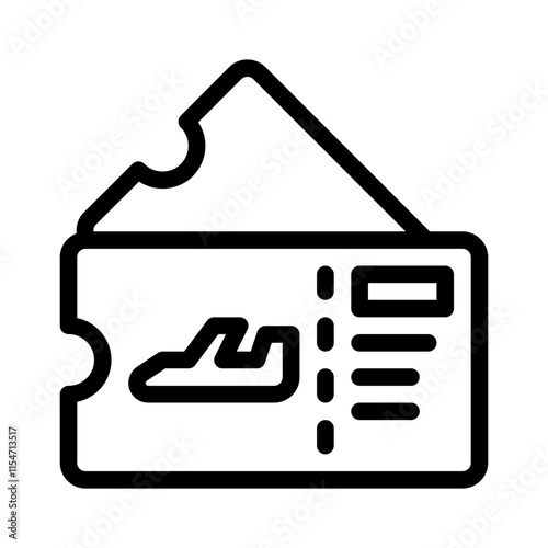 boarding pass line icon