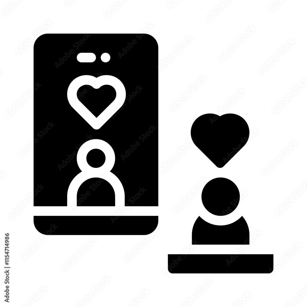 dating glyph icon