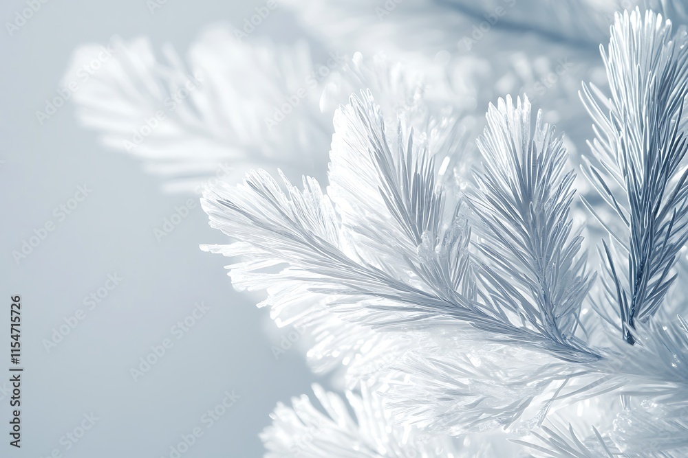 Fototapeta premium Fir tree in the garden with blurred background of flowerbeds