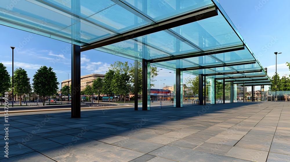 Modern Glass Canopy Bus Stop Architecture Modern Glass Canopy Bus Stop Architecture