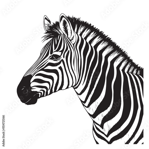 Zebra line art vector art vector