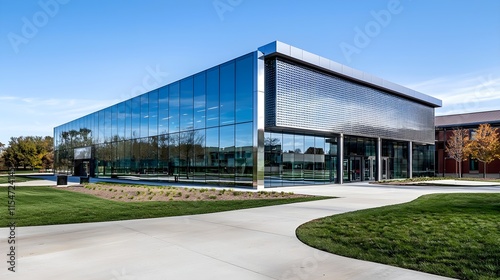 Wallpaper Mural Modern Glass Office Building Exterior Torontodigital.ca