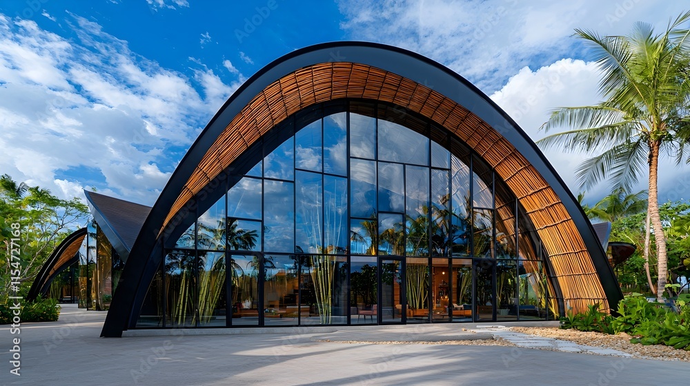 Fototapeta premium Modern Tropical Building Architecture