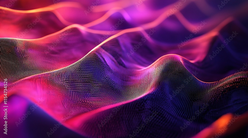 Dynamic Futuristic Technology Background with Light Lines and Waves Dynamic Futuristic Technology Background with Light Lines and Waves