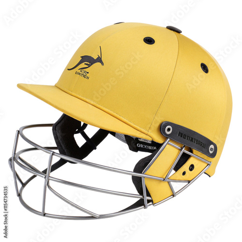 yellow helmet on transparent background