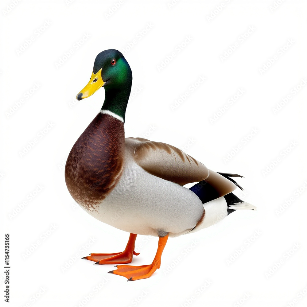 Obraz premium Duck isolated on white background - bird generation -