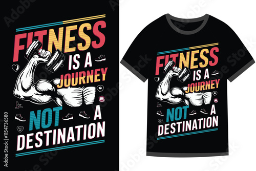 Vector illustration for gym or fitness t shirt design, gym t shirt design