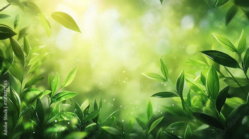 Soft Focus on Lush Green Nature Background with Blurred Effect Soft Focus on Lush Green Nature Background with Blurred Effect