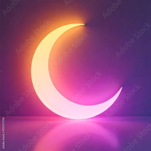 ramadan moon abstract background with glowing lights