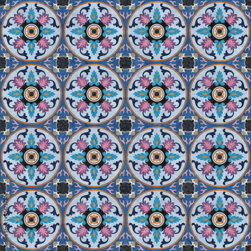 illustration Marble seamless Wall and Floor Tiles with a modern abstract decorative mosaic pattern.