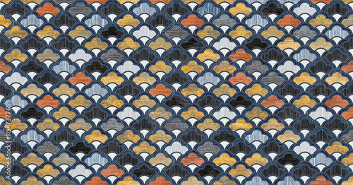 illustration Marble seamless Wall and Floor Tiles with a modern abstract decorative mosaic pattern.