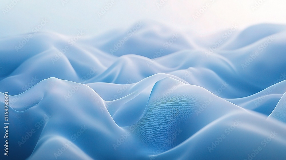 Obraz premium Smooth Blue Blurred Abstract Background with Gentle Waves and Flow