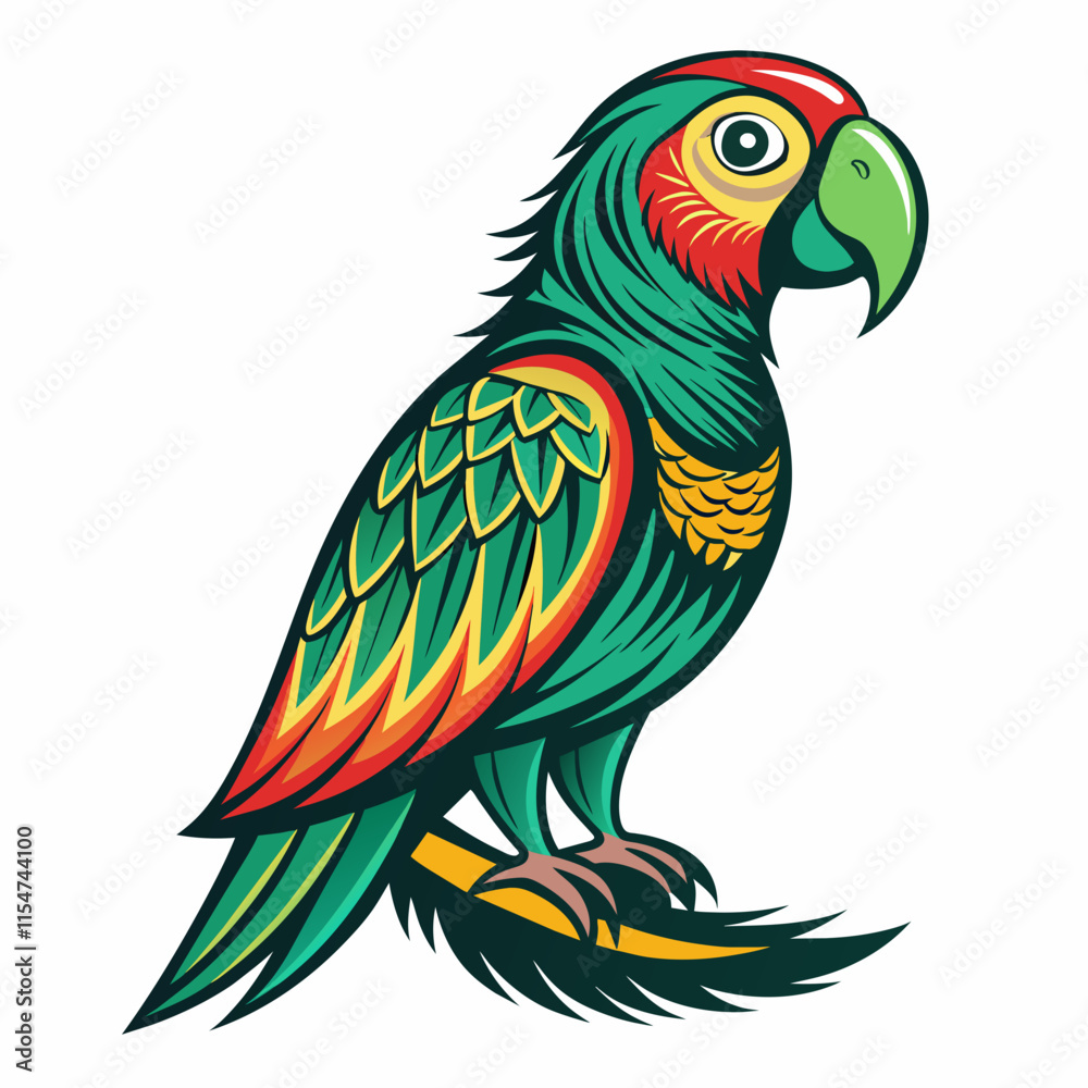 Fototapeta premium parrot on a white background