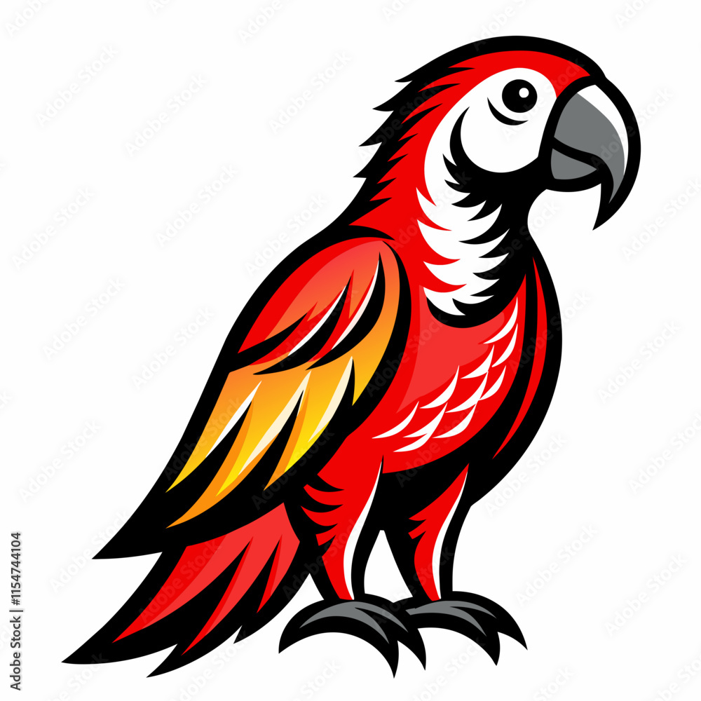 Fototapeta premium parrot on a white background