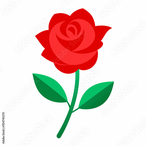 red rose isolated on white
