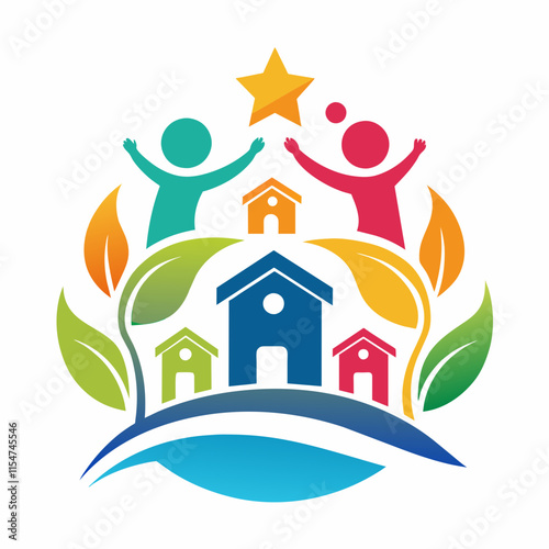 family and house