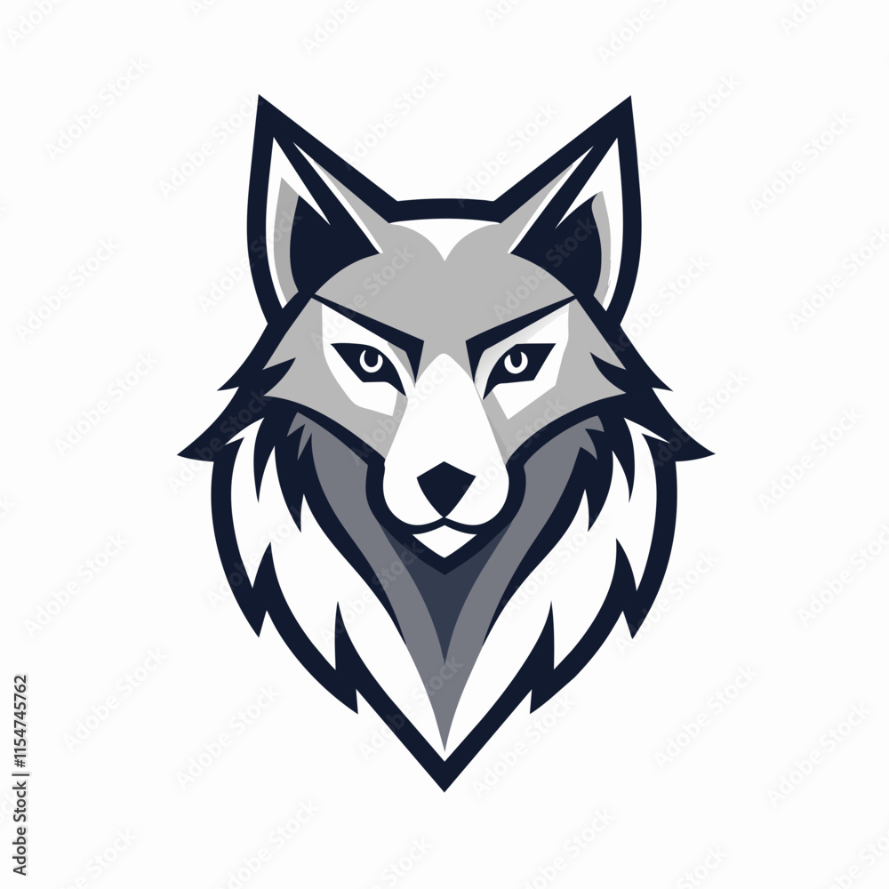 Fototapeta premium wolf head icon