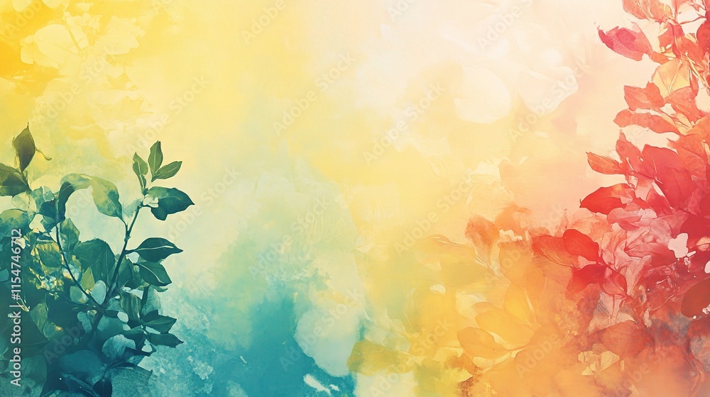 Vibrant Abstract Background with Fresh Spring and Summer Palette Vibrant Abstract Background with Fresh Spring and Summer Palette