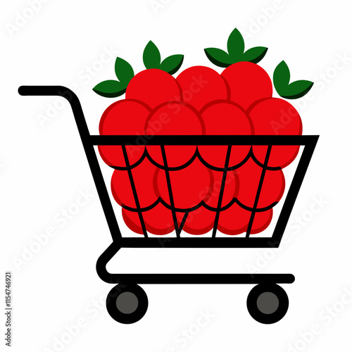 cart, shopping, buy, shop, trolley, icon, market, basket, shopping cart, supermarket, business, symbol, retail, food, sale, store, button, commerce, illustration, purchase, e-commerce, fruit, vector, 