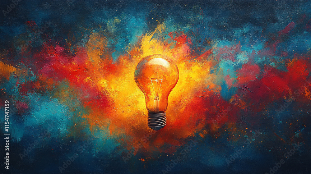 A hand holding a glowing lightbulb surrounded by swirling chaotic elements symbolizing the emergence of innovative ideas from confusion and disorder with bright, dynamic energy
A hand holding a glowing lightbulb surrounded by swirling chaotic elements symbolizing the emergence of innovative ideas from confusion and disorder with bright, dynamic energy