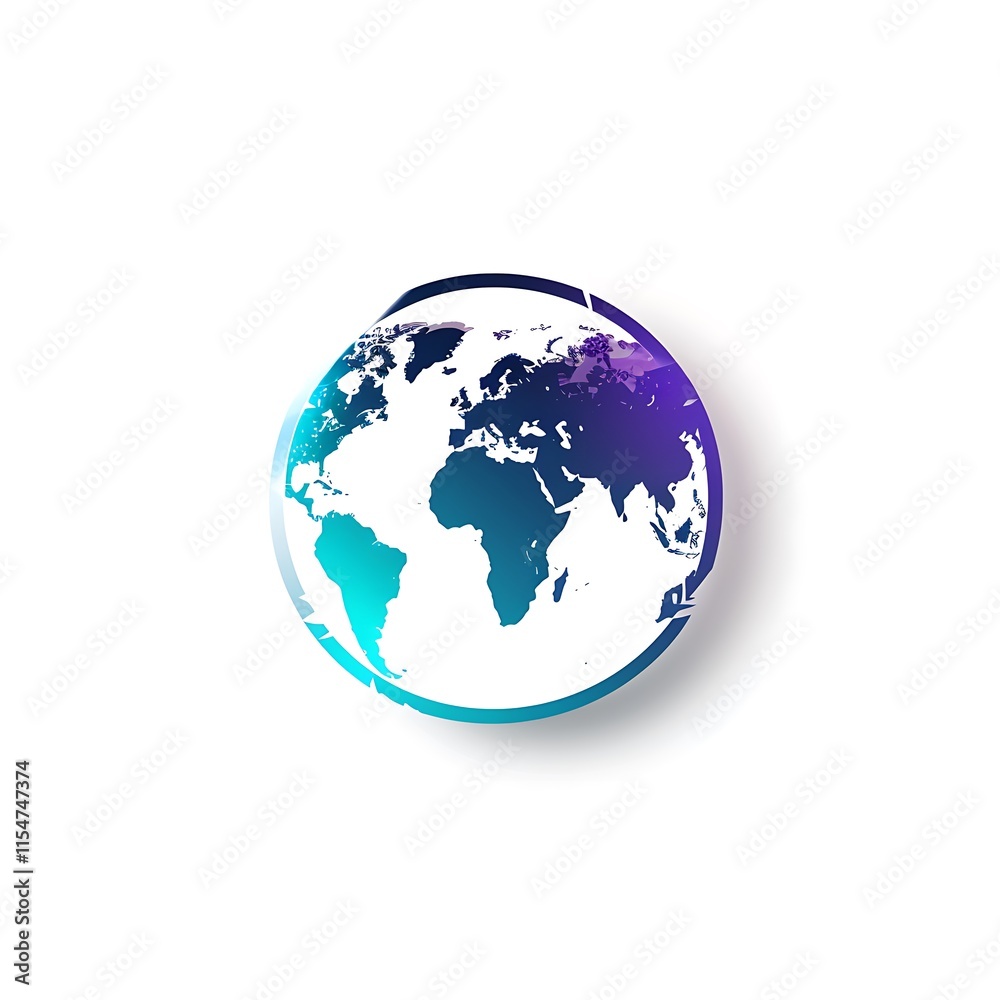World Map Icon Logo Design Element. Abstract Globe World Map Icon Logo Design Element. Abstract Globe