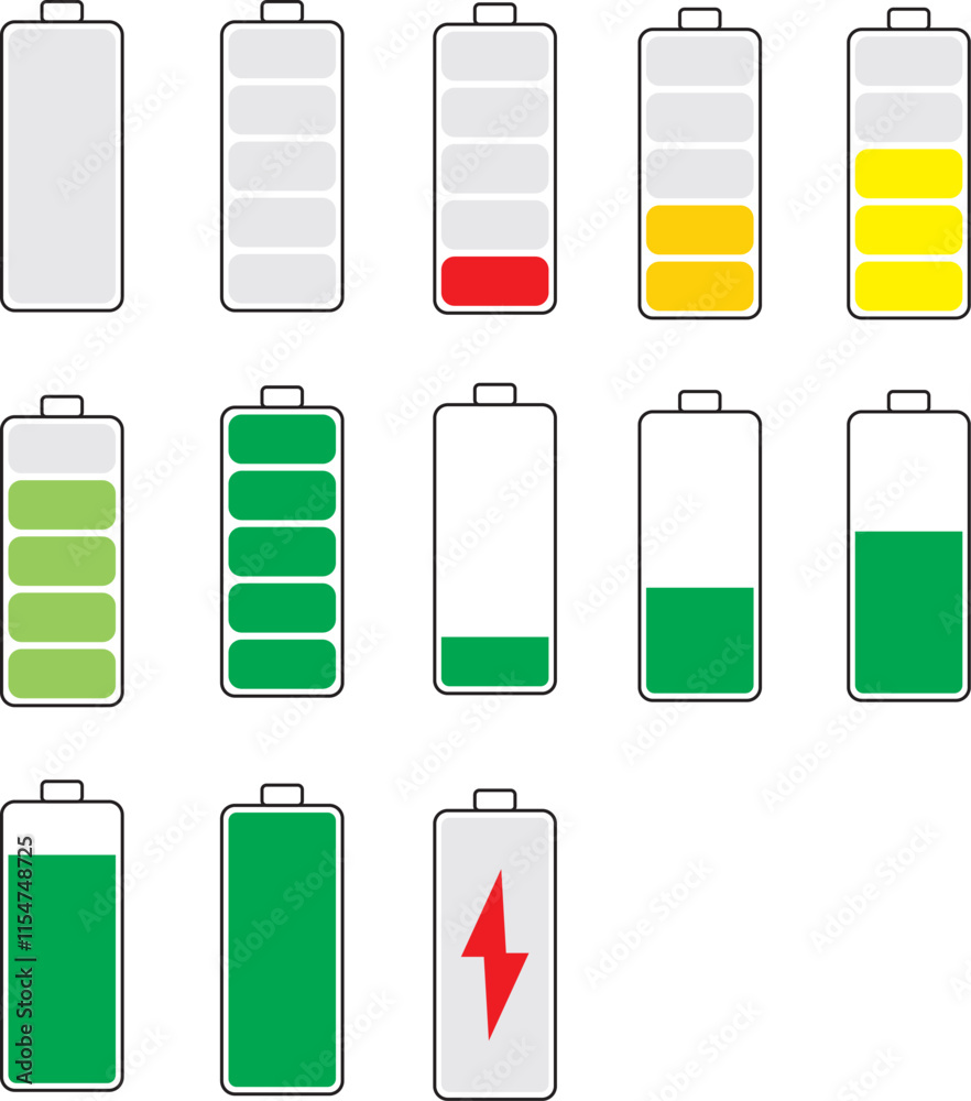 Icon Battery Set Icon Battery Set