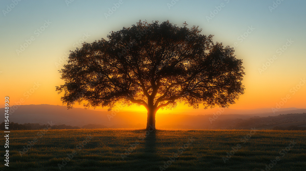 A lone tree silhouette stands against a calm and clear evening sky symbolizing solitude, resilience, and the beauty of nature's quiet moments
A lone tree silhouette stands against a calm and clear evening sky symbolizing solitude, resilience, and the beauty of nature's quiet moments
