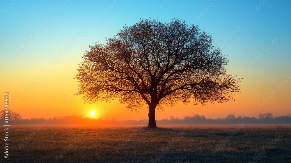 A lone tree silhouette stands against a calm and clear evening sky symbolizing solitude, resilience, and the beauty of nature's quiet moments
A lone tree silhouette stands against a calm and clear evening sky symbolizing solitude, resilience, and the beauty of nature's quiet moments