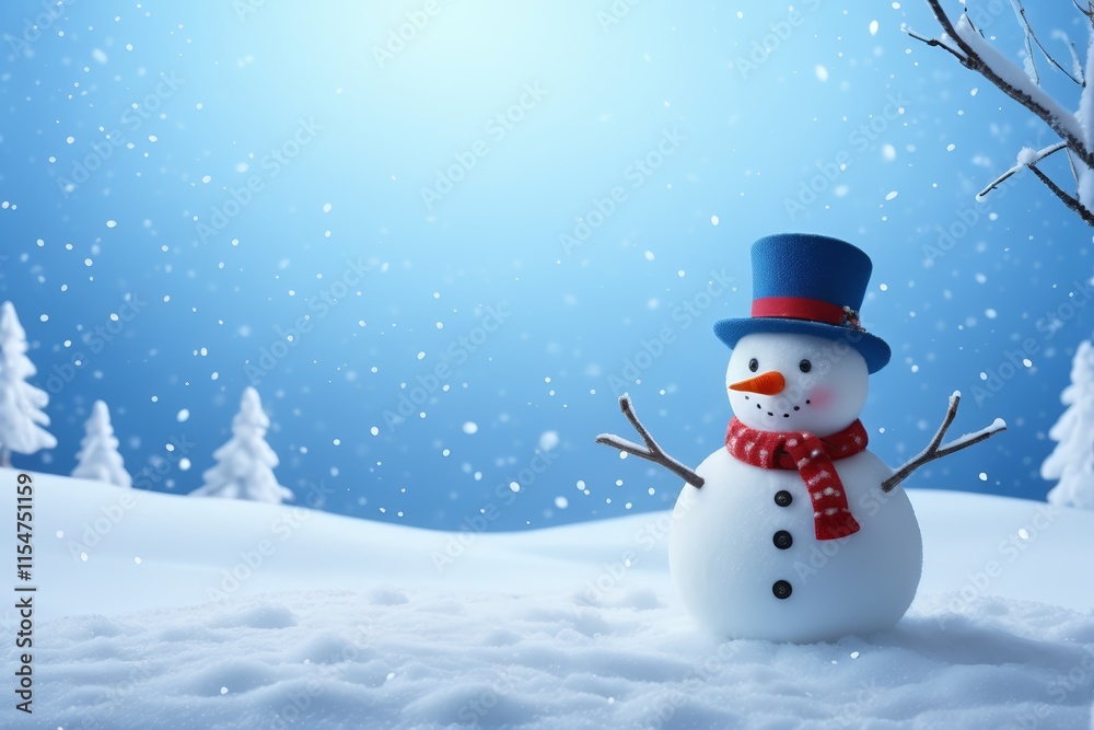 Fototapeta premium there is a snowman that is standing in the snow