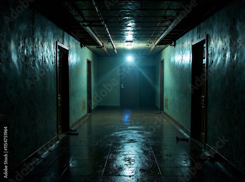 dark abandoned basement room with creepy atmosphere new image 