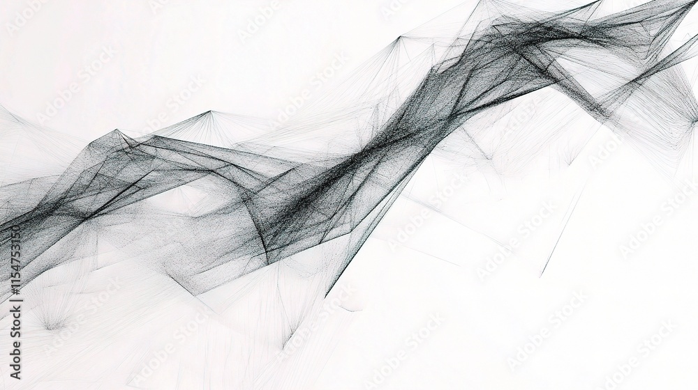 Obraz premium Abstract Wireframe Background with Plexus Effect for Design Projects