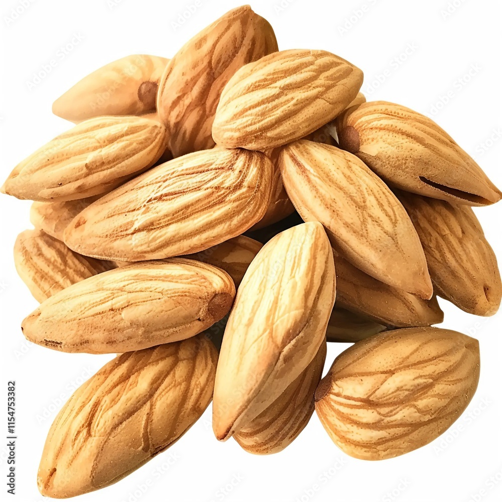 Fototapeta premium pile of almonds isolated