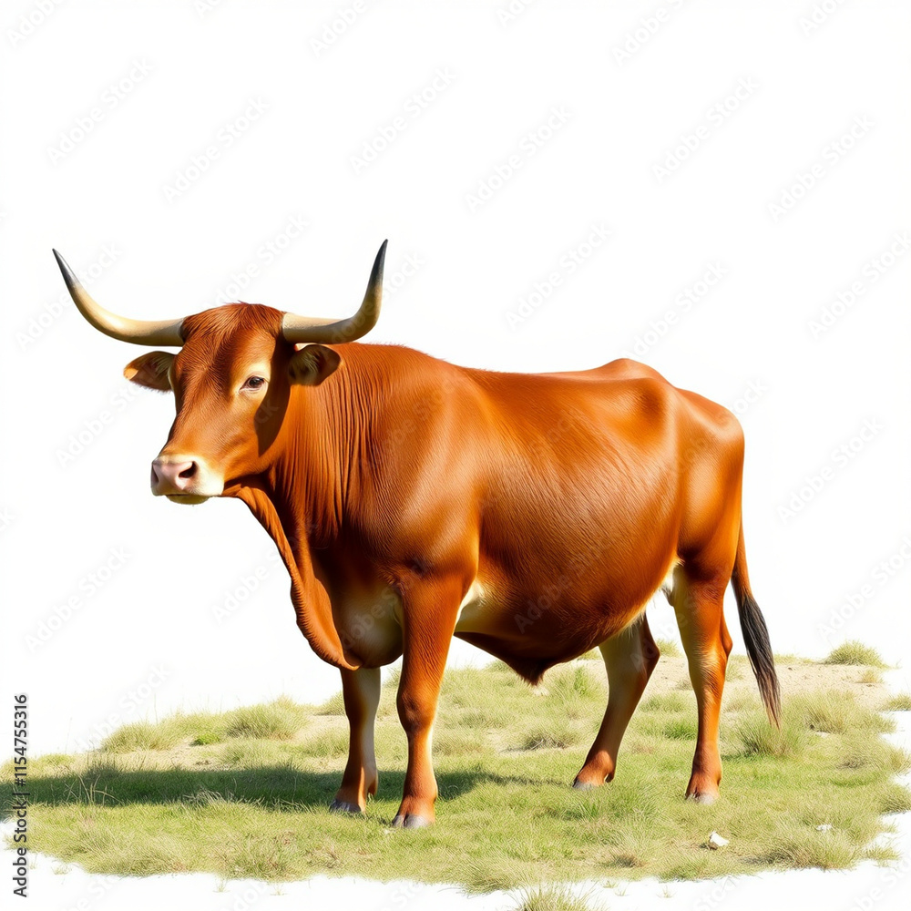 Ox isolated on white background - animal generation - Ox isolated on white background - animal generation -