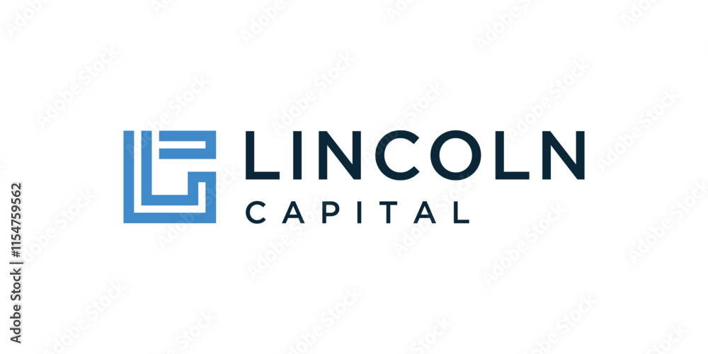 Rectangular L and C letter combination logo, simple L and C initials logo, L and C logo line art Rectangular L and C letter combination logo, simple L and C initials logo, L and C logo line art