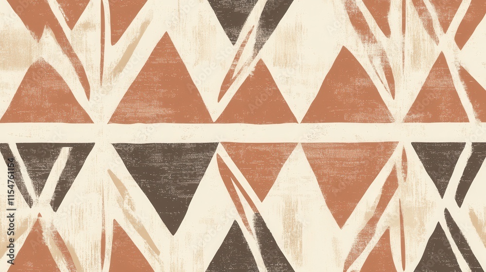 Fototapeta premium Hawaiian Tapa Cloth Patterns, intricate geometric and organic designs, soft tones reflecting cultural heritage and artistry