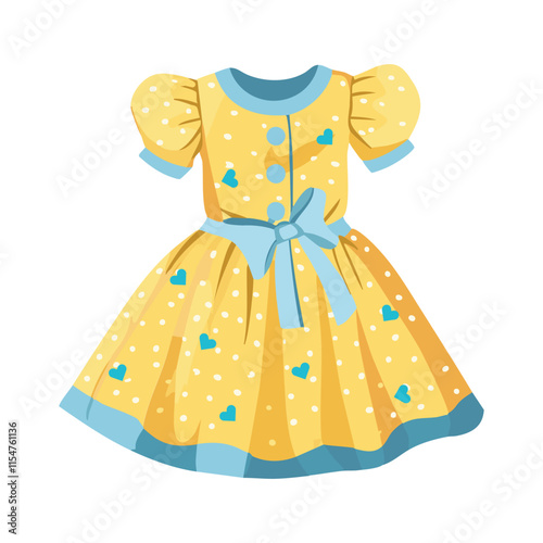 Editable kids dress illustration design