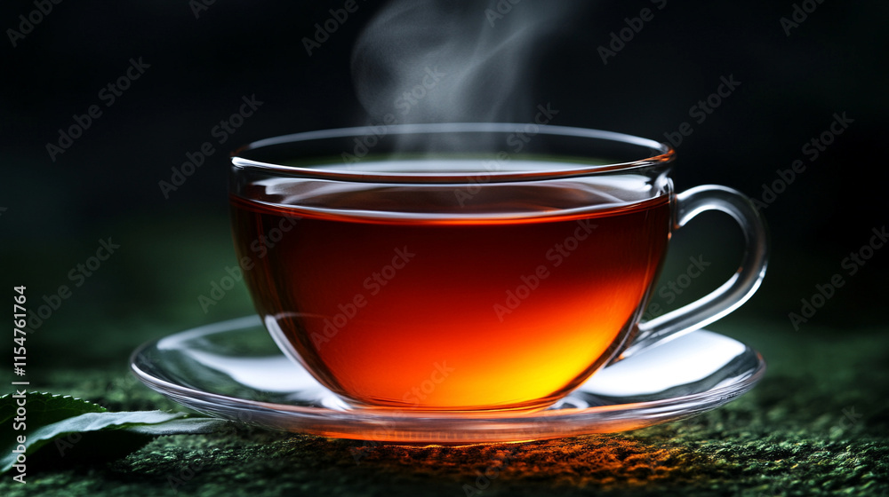 single empty cup of tea with steam rising from it, symbolizing the fleeting nature of comfort and peaceful moments, with blurred space on the side to evoke a sense of quiet and impermanence single empty cup of tea with steam rising from it, symbolizing the fleeting nature of comfort and peaceful moments, with blurred space on the side to evoke a sense of quiet and impermanence