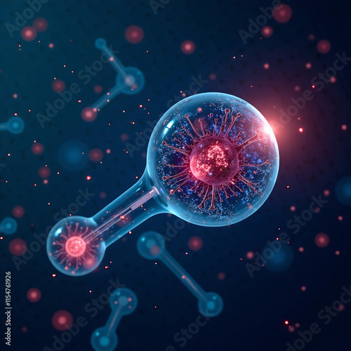 Education, science and medical abstract background, Generate AI new image this year photo