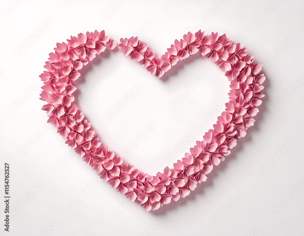 Litle paper with heart shape with pink color mockup for valentine, greeting card, invitation, anniversary. Isolated on white background Litle paper with heart shape with pink color mockup for valentine, greeting card, invitation, anniversary. Isolated on white background
