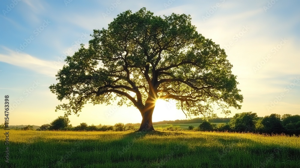 Majestic Live Oak Tree Towering Over a Serene Landscape, Exuding Timeless Beauty and Southern Charm Majestic Live Oak Tree Towering Over a Serene Landscape, Exuding Timeless Beauty and Southern Charm
