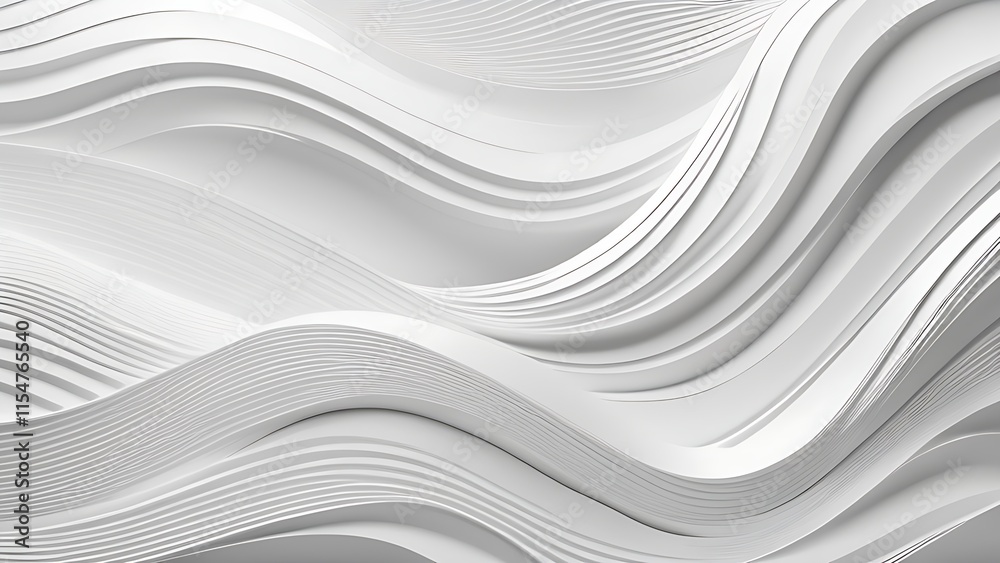 Obraz premium Beautiful wall texture, symphony of minimalist and simple color and abstract pattern, wave wavy modern, geometric overlap layer background