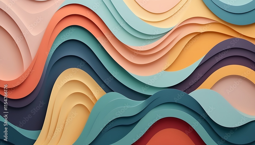 Beautiful wall texture, symphony of minimalist and simple color and abstract pattern, wave wavy modern, geometric overlap layer background Beautiful wall texture, symphony of minimalist and simple color and abstract pattern, wave wavy modern, geometric overlap layer background