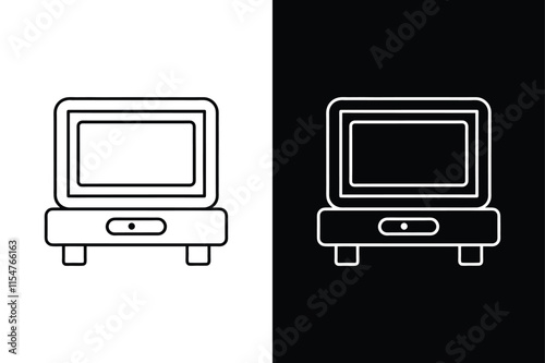 Bedside monitor icon vector illustration design black background