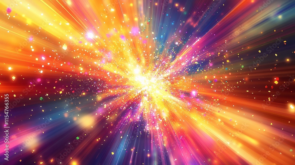Colorful Abstract Celebration with Confetti Background Burst Colorful Abstract Celebration with Confetti Background Burst