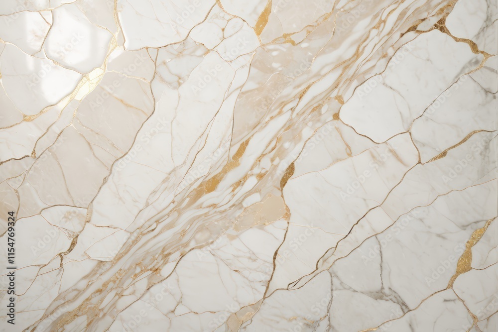 Fototapeta premium marble wall with a white and gold pattern